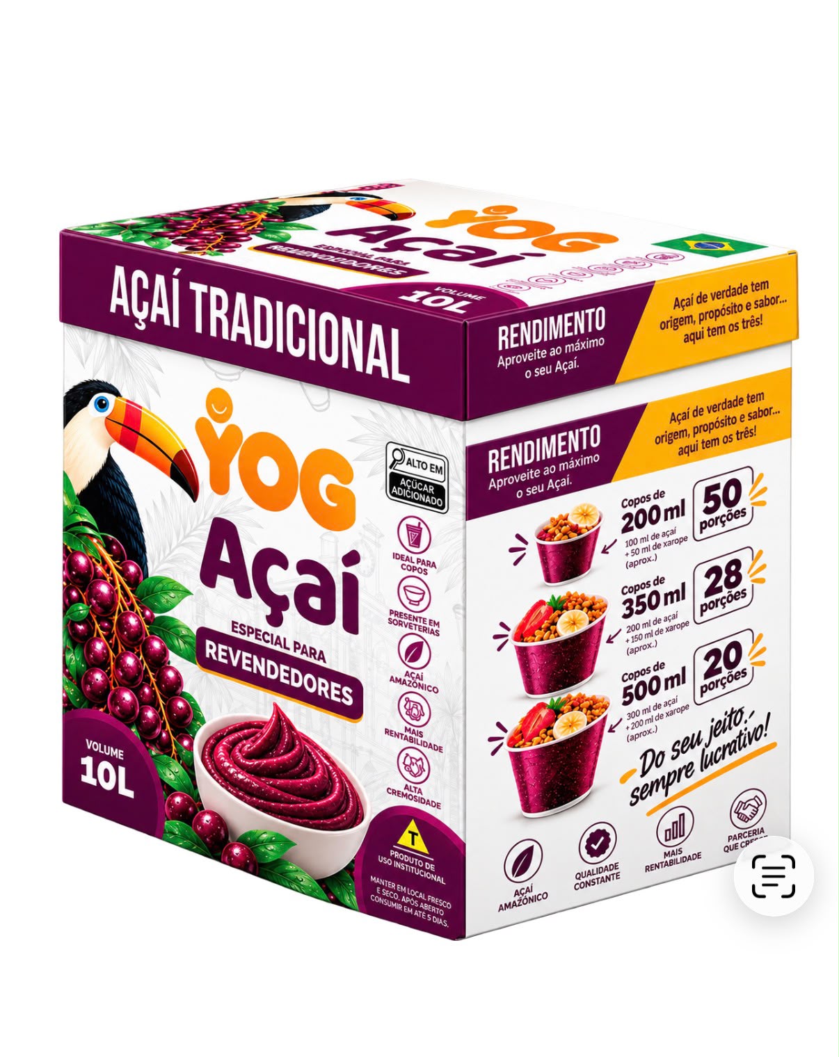 Caixa de Açai 10L - Revendedor